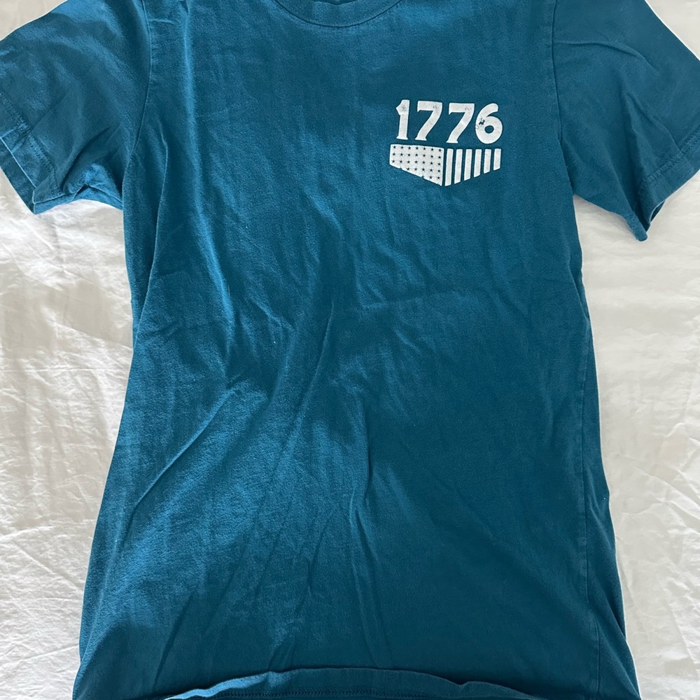 Blue Graphic T-Shirt with 1776 Design